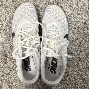 Nike Women's White and Black Athletic Track Shoes